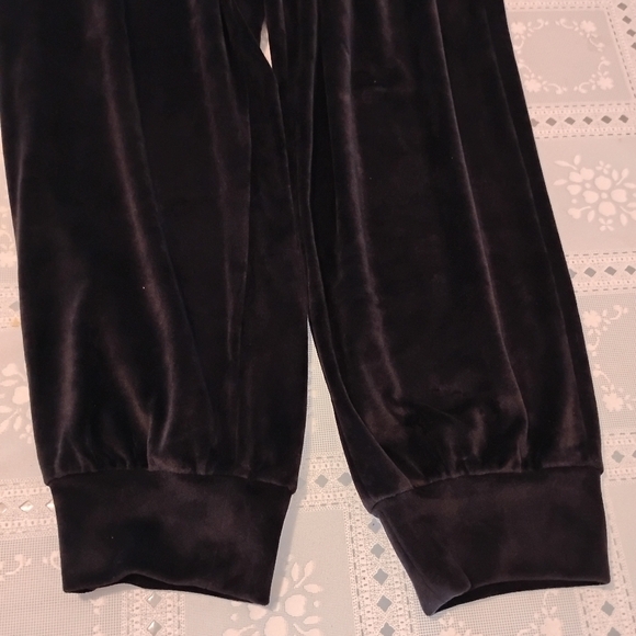 🆕 Victoria's Secret High Waist Velour Tracksuit Jogger, Large, Black, NWOT - Picture 13 of 15